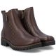 10. Women's brown leather ankle boots with zipper Rieker 78556-28