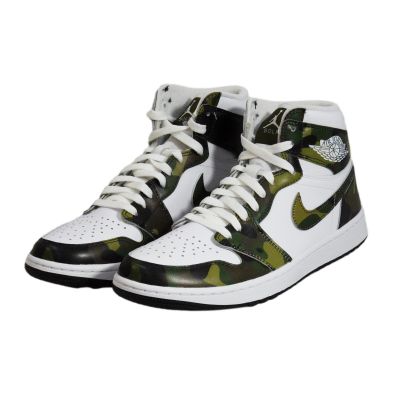4. Air Jordan 1 High Golf Camo Men's Sneakers - DQ0660-300