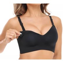 MOMCOZY YN21 Maternity and Nursing Bra Black S