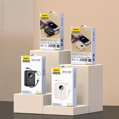 4. Dudao K14 10000mAh power bank with USB-C / Lightning cables - black