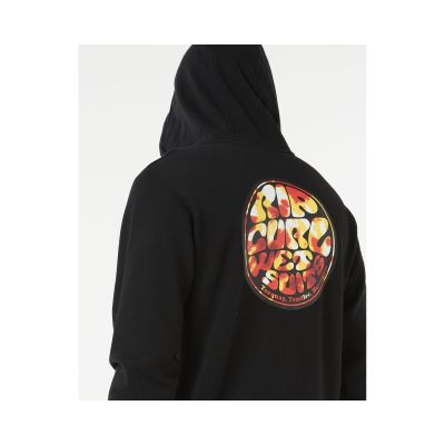 3. RIP CURL Wettie Passage Icon Zip Thru sweatshirt black