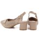 4. Women's openwork pumps with a strap, beige Jezzi ASA212-8