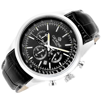 3. Men's Watch Giewont Chronograph Sapphire Silver Black GW7650-A2