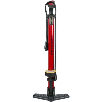 19. DUNLOP WORKSHOP BICYCLE PUMP 230 PSI (16 Bar) WITH MANOMETER RED