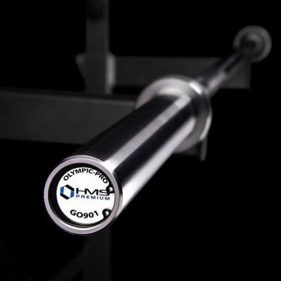 3. Olympic bar 20 kg / 2200 mm with lock jaw clamps HMS GO901