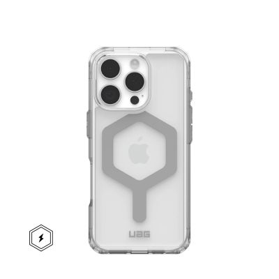 7. Urban Armor Gear Plyo Cell Phone Case 16 cm (6.3") Silver, Transparent