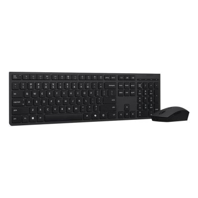4. Lenovo Professional Wireless Rechargeable Keyboard and Mouse Combo | Keyboard and Mouse Set | Wireless | Mouse Included | US English | Bluetooth Connectivity | Gray