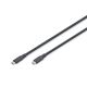 Digitus Silicone USB Cable, USB4 Version 2.0, USB 80 Gb/s, 0.5 m, Black