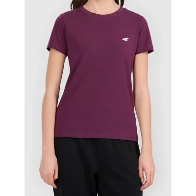 Women's slim cotton T-shirt 4F 4FWAW26TTSHF3500-60S