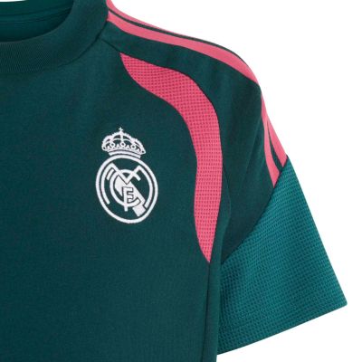 4. adidas Real Madrid 26/27 Tiro 26 Sweat Tee for kids dark green KZ2483