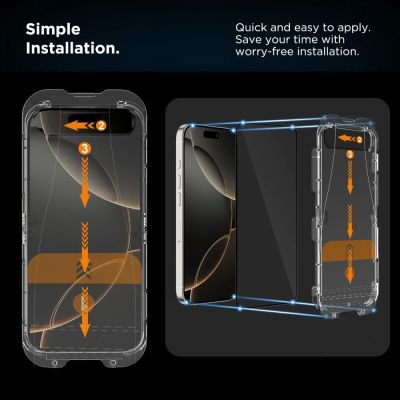 4. Tech-Protect Quick Set+ 2-pack tempered glass for iPhone 17 Pro - black