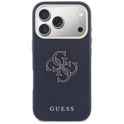 3. Guess FW Resin Logo Case for iPhone 17 Pro Max - Blue