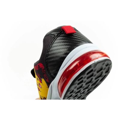 7. Leomil children's sports shoes Pokemon sneakers lightweight with velcro LED black