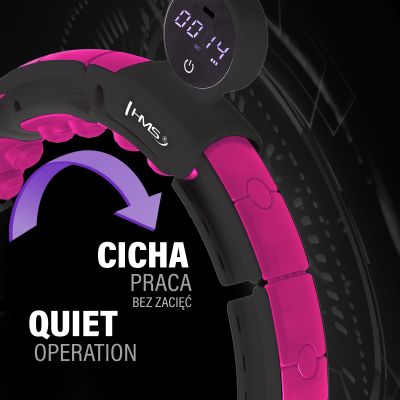 12. HHM16 HULA HOP BLACK/PINK WITH MAGNETS AND WEIGHT + HMS COUNTER