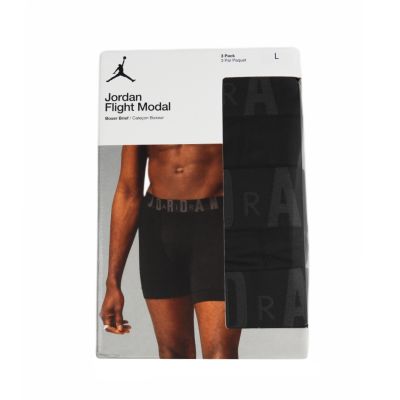 5. Air Jordan Flight Men's Modal Boxer Briefs 3-Pack Black - JM0621-023