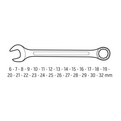 3. TOPEX OPEN-END WRENCH SET 26 pcs /6mm-32mm/ NEO