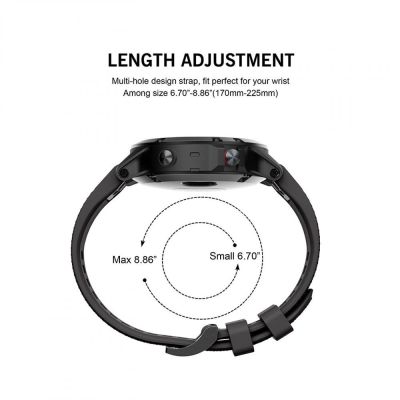 5. Tech-Protect Smooth Strap for Garmin Fenix 3 / 5X / 3HR / 5X Plus / 6X / 6X Pro / 7X - Black