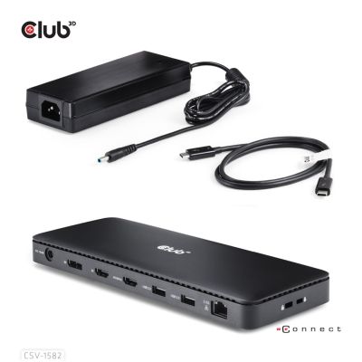9. CLUB3D Club 3D, TB4 12-in-1 Docking Station