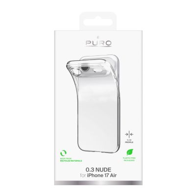 2. Puro 0.3 Nude Ultra-Slim TPU Case for iPhone 17 Air - Transparent