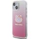 2. Hello Kitty IML Gradient Electrop Kitty Head case for iPhone 15 - pink