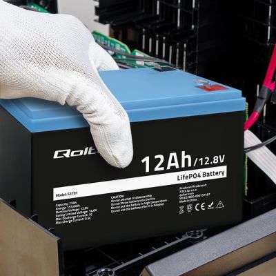 4. Qoltec LiFePO4 Lithium Iron Phosphate Battery 12.8V 12Ah 153.6Wh BMS