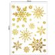 5. GOLD CHRISTMAS WINDOW STICKERS