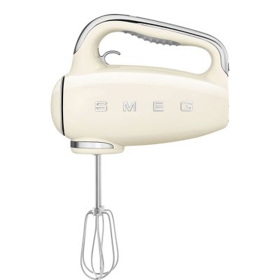 13. Smeg HMF01CREU hand mixer in cream with a retro 1950s style.