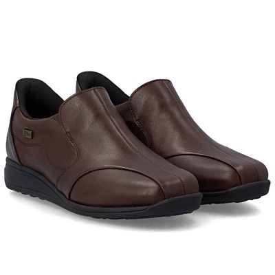 4. Rieker 47259-27 comfortable brown women's leather shoes