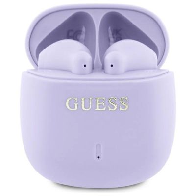 Guess Bluetooth headphones GUTWSJ14ESGU TWS + docking station purple/purple Printed Classic Logo