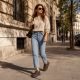 11. Women's leather platform sneakers, brown, Filippo DP3533