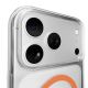 10. Puro Lite Mag TPU+PC Case Compatible with MagSafe for iPhone 17 Pro - Transparent with Orange Ring