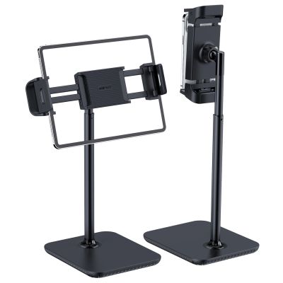 12. Acefast telescopic phone and tablet holder (135-230mm wide) for the desk 360 ° black (E4 black)