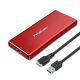 QOLTEC M.2 SSD CASE | SATA | NGFF | USB 3.0 | SUPER SPEED 5GB/S | 2TB | RED