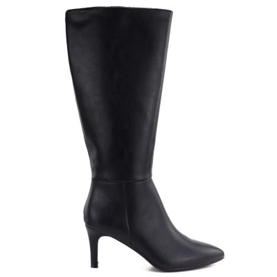 2. Women's leather boots with a high heel, insulated, black Sergio Leone KZ-30-S