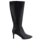 2. Women's leather boots with a high heel, insulated, black Sergio Leone KZ-30-S