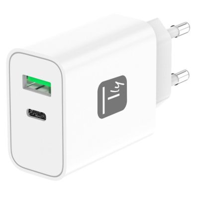 TECHLY GAN USB-C 30W PD & USB-A Wall Charger