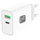 TECHLY GAN USB-C 30W PD & USB-A Wall Charger