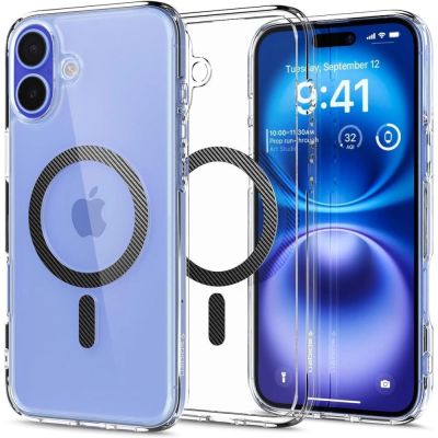 Spigen Ultra Hybrid MagSafe Carbon Fiber for iPhone 16 - Dark Gray