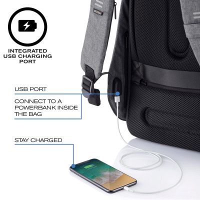 12. XD DESIGN ANTI-THEFT BACKPACK BOBBY HERO XL GREY P/N: P705.712