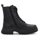 2. Women's leather ankle boots with thick soles, black Rieker W1870-02