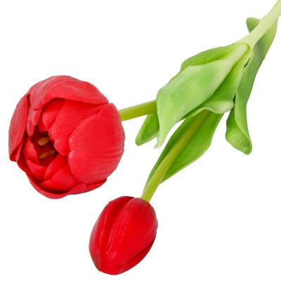 13. BOUQUET OF 5 RED PEONY TULIPS 39 CM LIFE-LIKE SPRING DECORATION