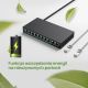 11. Extralink Switch PoE CERES 8x 100Mb/s PoE/PoE+, 2x RJ45 Uplink 100Mb/s, 96W