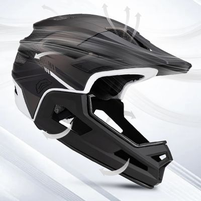 11. Wozinsky full-face bicycle helmet with removable visor, lightweight, L - black