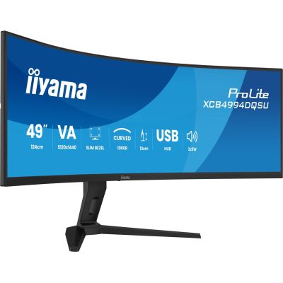 2. iiyama ProLite XCB4994DQSU-B1 computer monitor 124.5 cm (49") 5120 x 1440 px Dual QHD LCD Black