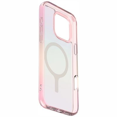 3. Uniq Iridescia Magclick Charging Case for iPhone 16 Pro Max - Pink