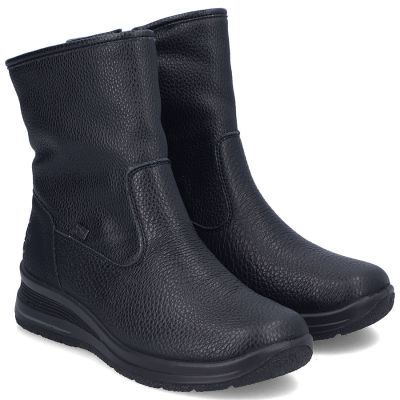 4. Rieker L7760-00 women's waterproof black ankle boots