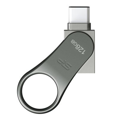 5. Pendrive Silicon Power Mobile C80 128GB Dual USB 3.1/Type-C Silver (SP128GBUC3C80V1S)