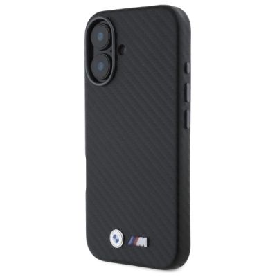 2. BMW Carbon Wrapped Metal iPhone 16 Case - Black