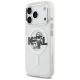 2. Karl Lagerfeld IML Glitter Karl & Choupette Sketch Logo MagSafe Case for iPhone 17 Pro - Clear