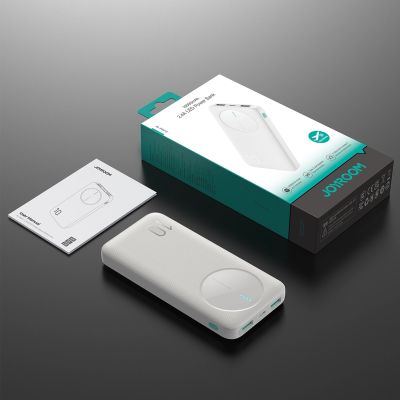 15. Powerbank Joyroom JR-PBF12 10000mAh 2.4A 2x USB-A 1x USB-C - white
